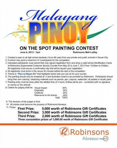 Malayang Pinoy Painting Contest in Abreeza