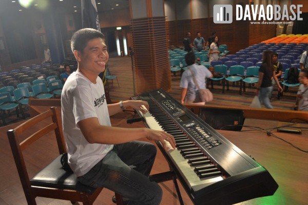 Chito at the Maestro's keyboard