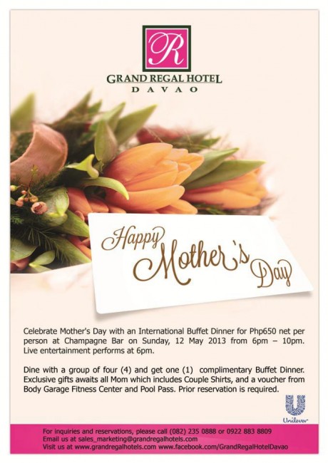 Grand Regal Hotel Mothers Day buffet