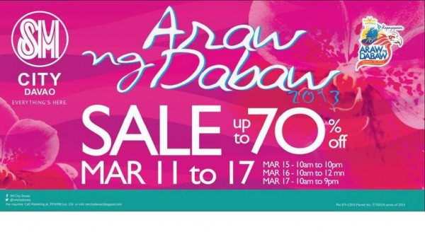SM City Araw ng Dabaw sale