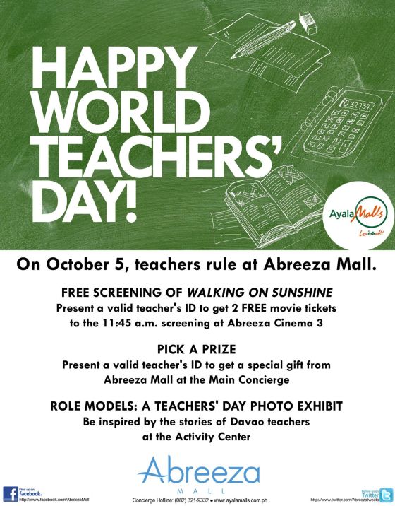 happy world teachers day abreeza october 5