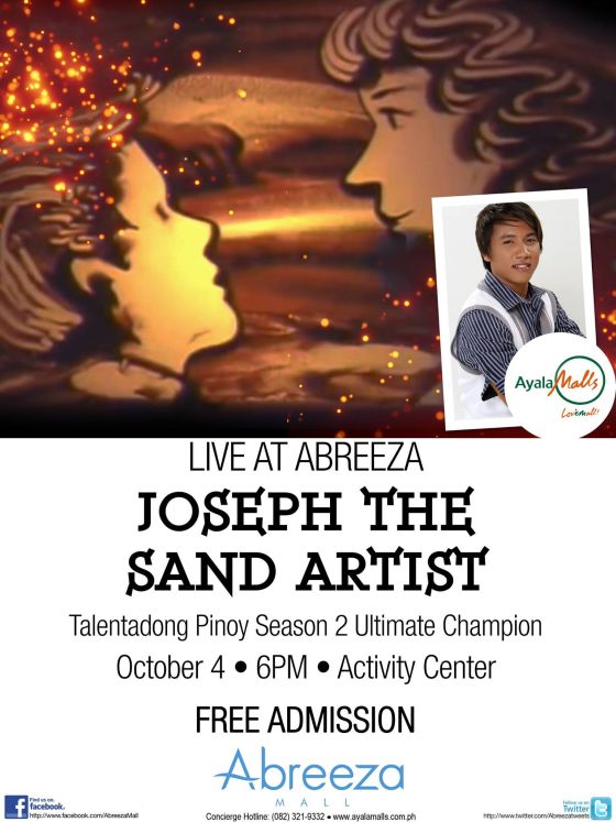 joseph the sand artist abreeza mall october 4 2014